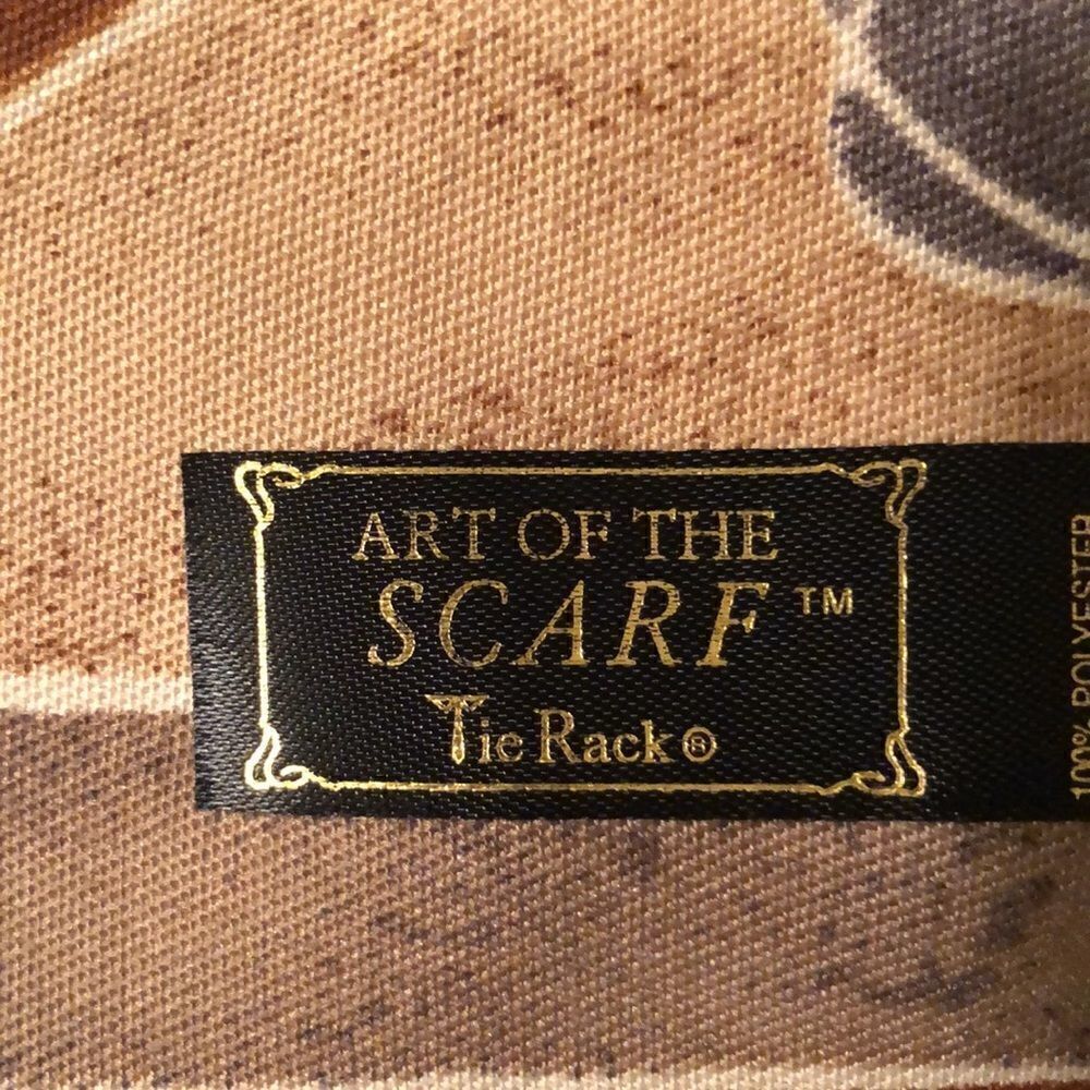 Art of the Scarf - Tie Rack Brown Shades Large Square Lightweight Scarf Wrap - Picture 7 of 8